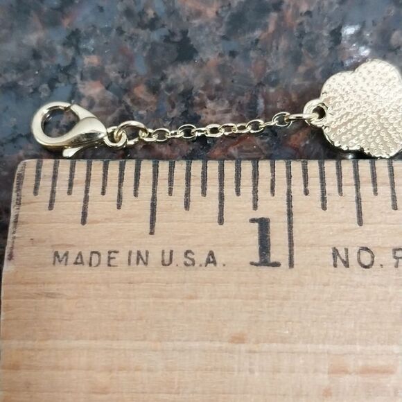 Reversible Goldtone Clover Bracelet/Anklet...NEW - Picture 5 of 6